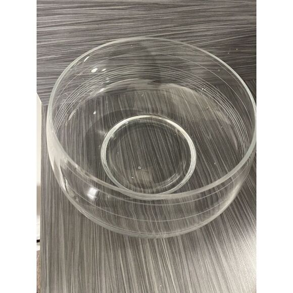 Pyrex 326 Clear Glass 4 Quart‎ Rimmed Nesting Mixing Bowl Made In USA EUC - Picture 1 of 3